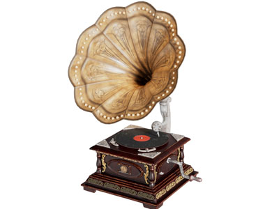 欧式留声机 唱片机 摆件组合