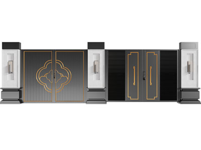 新中式庭院大门 入户门3d模型 新中式庭院大门 入户门