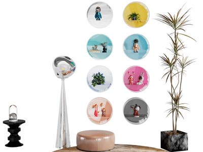 现代墙饰挂件 沙发凳子 落地灯