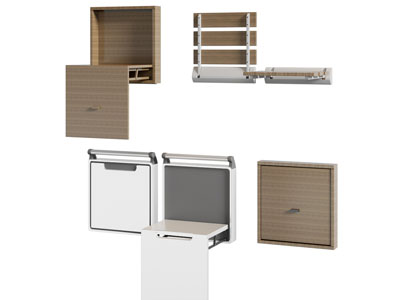 现代墙面可折叠隐藏式换鞋凳子