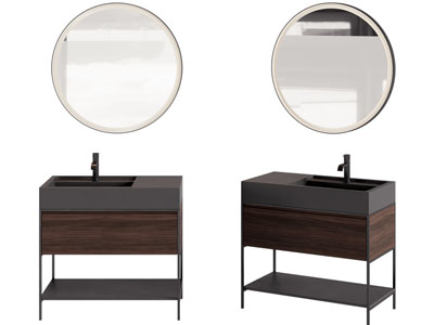 现代洗手台 镜子 浴室柜