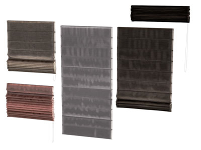 现代布帘 罗马帘 拉帘3d模型 现代布帘 罗马帘 拉帘