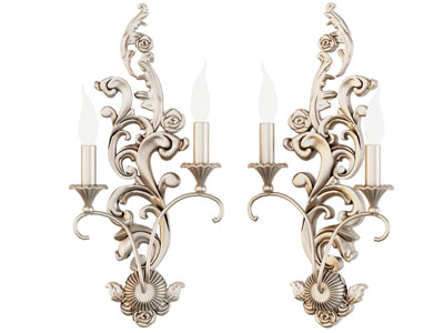 欧式雕花烛台壁灯