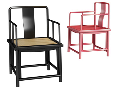 新中式扶手椅子 休闲椅子