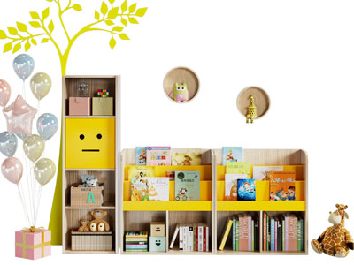 现代儿童书柜 装饰柜3d模型 现代儿童书柜 装饰柜