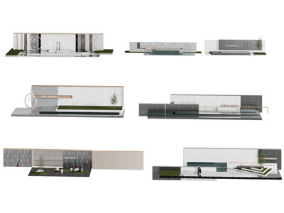 新中式景观墙 园艺小品