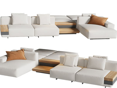 现代转角多人沙发