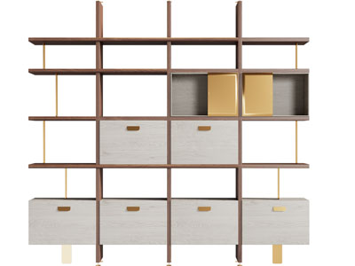 现代开放式装饰柜3d模型 现代开放式装饰柜