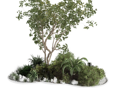 现代花坛花草树木景观园艺小品