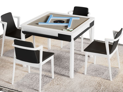 现代方形麻将娱乐桌椅组合