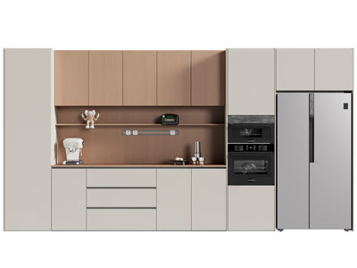 现代嵌入冰箱 烤箱的酒柜 高柜 餐边柜3d模型 现代嵌入冰箱 烤箱的酒柜 高柜 餐边柜