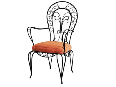 法式雕花铁艺休闲椅子