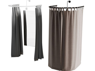 现代更衣室 试衣间门帘3d模型 现代更衣室 试衣间门帘