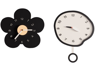 现代花朵造钟表 墙饰挂件