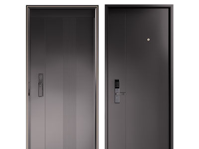 现代入户门 平开门 防盗门3d模型 现代入户门 平开门 防盗门