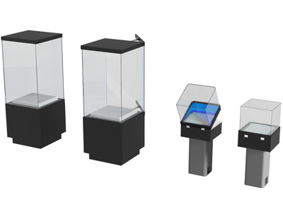 现代玻璃展柜 展台3d模型 现代玻璃展柜 展台