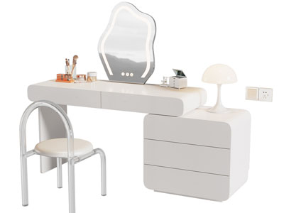 现代奶油风化妆 梳妆台