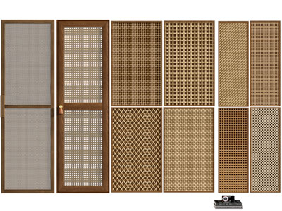 侘寂风柜门3d模型 侘寂风柜门