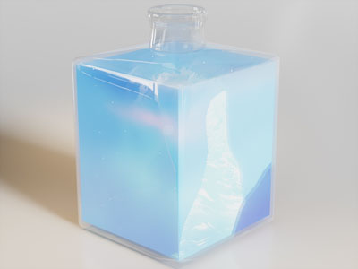 现代瓶子 艺术瓶子 蓝天白云装饰瓶子