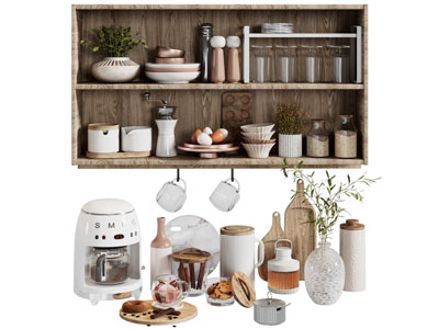 现代碗碟收纳架 厨具摆件组合