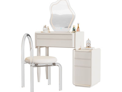 现代奶油风化妆 梳妆台