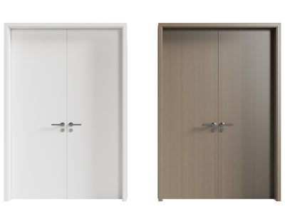 现代木门 双开门 入户门 平开门3d模型 现代木门 双开门 入户门 平开门