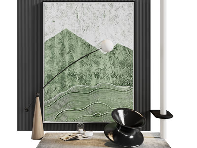 现代装饰挂画 休闲椅子3d模型 现代装饰挂画 休闲椅子