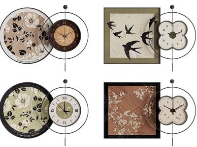 法式墙饰挂件 钟表3d模型 法式墙饰挂件 钟表