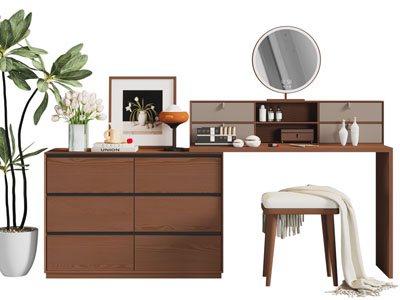 现代中古风化妆 梳妆台