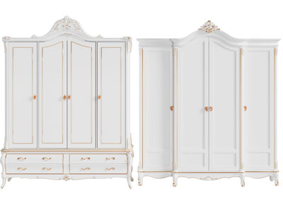 简欧衣柜3d模型 简欧衣柜