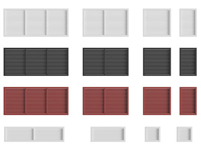现代百叶柜门3d模型 现代百叶柜门