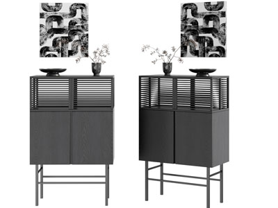 法式高脚玄关柜 边柜3d模型 法式高脚玄关柜 边柜