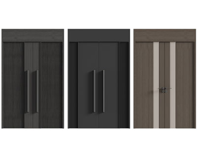 现代双开门 大门 入户门 防盗门 房门 酒店门3d模型 现代双开门 大门 入户门 防盗门 房门 酒店门