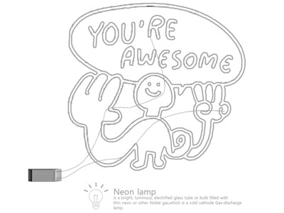 现代霓虹灯 装饰灯 墙饰