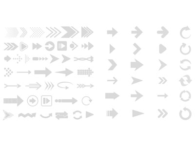 现代箭头LOGO 标识 剪影 指示牌