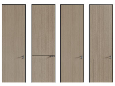 现代实木门 平开门 房门3d模型 现代实木门 平开门 房门