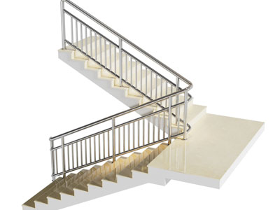 现代转角 旋转楼梯3d模型 现代转角 旋转楼梯