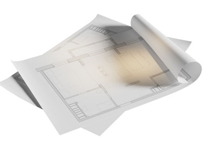 现代平面图纸 摆件