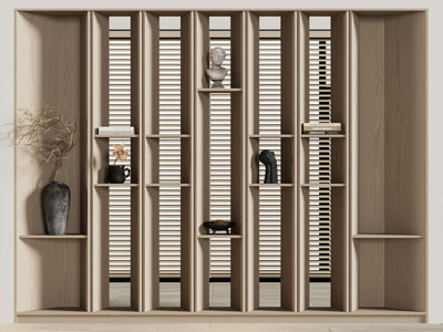 侘寂风装饰柜3d模型 侘寂风装饰柜