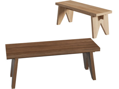 现代实木长方形长凳子