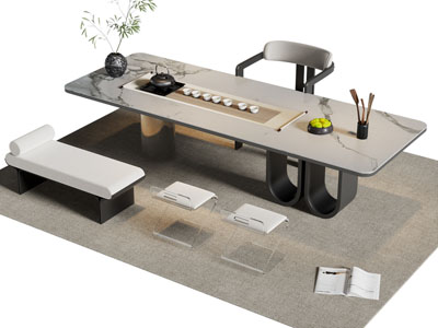 新中式茶桌椅组合