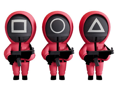 现代动漫游戏影视角色 鱿鱼游戏摆件