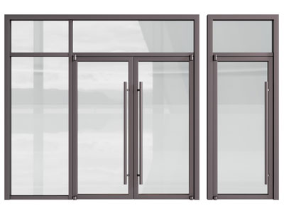 现代办公玻璃大门 双开门 平开门3d模型 现代办公玻璃大门 双开门 平开门