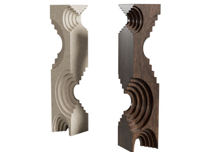 现代抽象艺术实木雕塑摆件3d模型 现代抽象艺术实木雕塑摆件