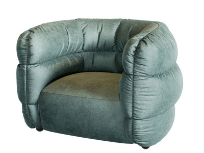 现代布艺单人沙发