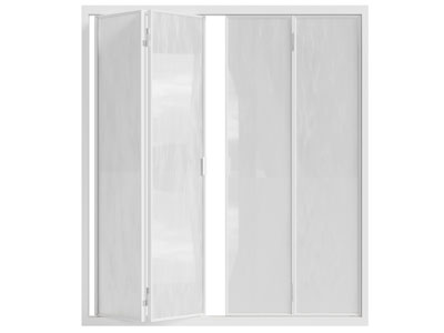 现代玻璃折叠推拉门3d模型 现代玻璃折叠推拉门