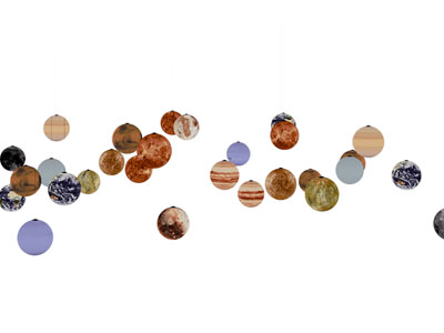 现代星球墙饰挂件