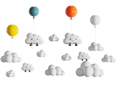 现代卡通云朵墙饰挂件