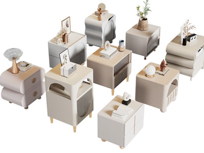 现代奶油风床头柜