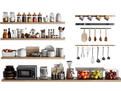 现代调料瓶 碗碟餐具 厨具组合